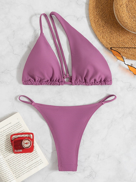 Glam High-Waist Bikini – Tropical Bloom