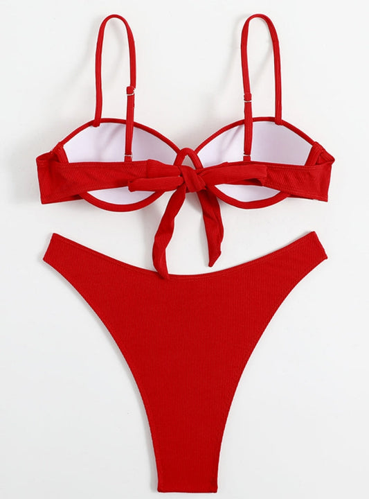 Luxe High-Waist Bikini – Satin Glow