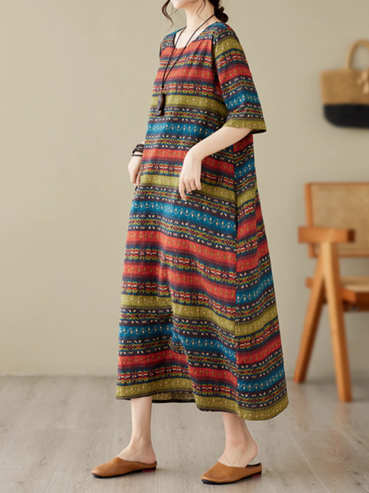 Classic Charmer Printed Midi Dress