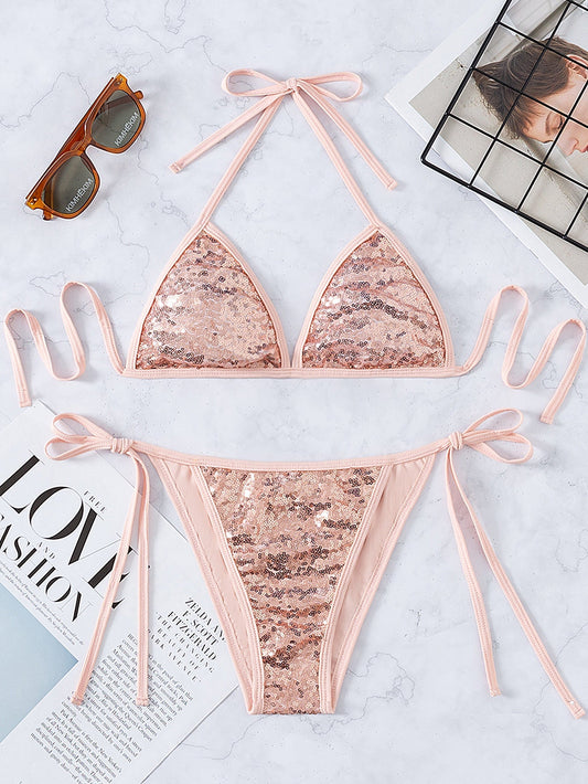Elegant Swimsuit – Halter Luxe