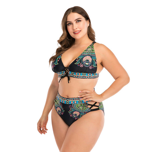 Glam High-Waist Bikini – Satin Glow