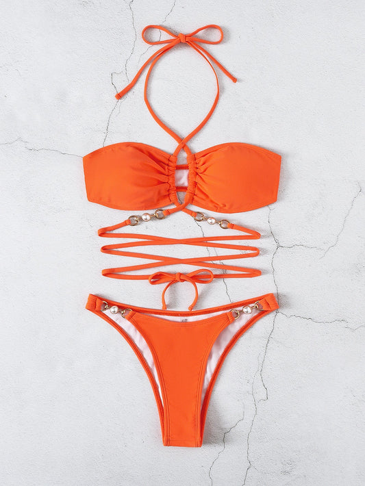 Chic Two-Piece Set – Tropical Bloom