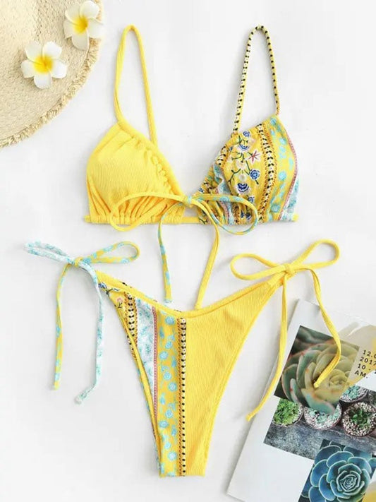 Chic High-Waist Bikini – Halter Luxe
