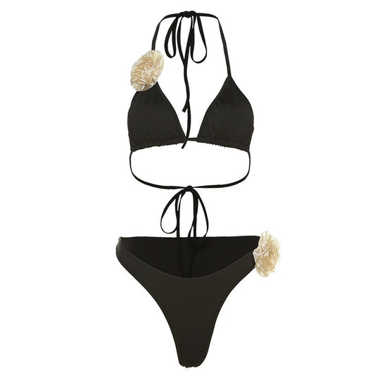Elegant Triangle Bikini – Tropical Bloom