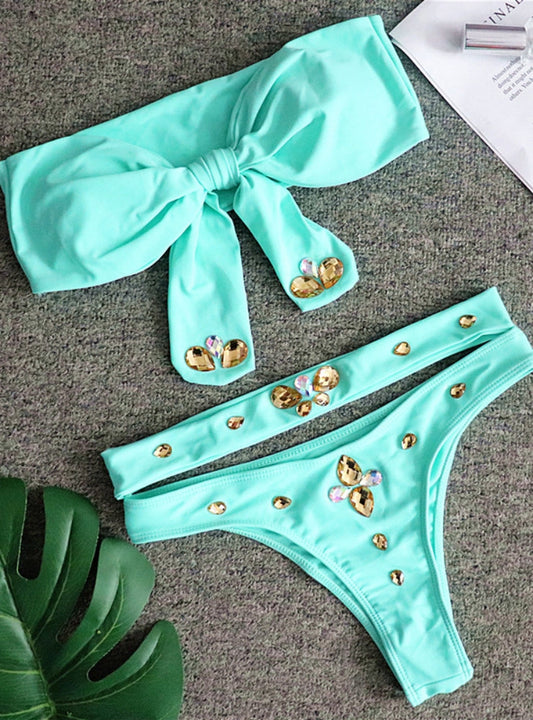Luxe Triangle Bikini – Golden Hour