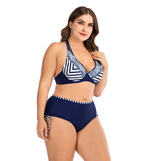 Romantic High-Waist Bikini – Vintage Chic