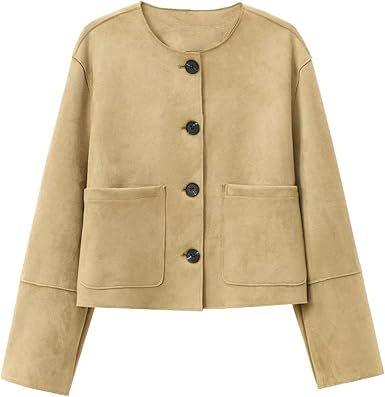 Luxe Women's Buttoned Woolen Blazer Jacket