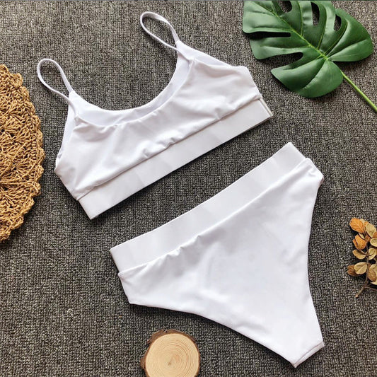 Bold Strappy Swimsuit – Satin Glow