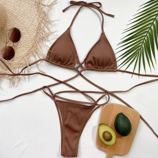 Chic Strappy Swimsuit – Golden Hour