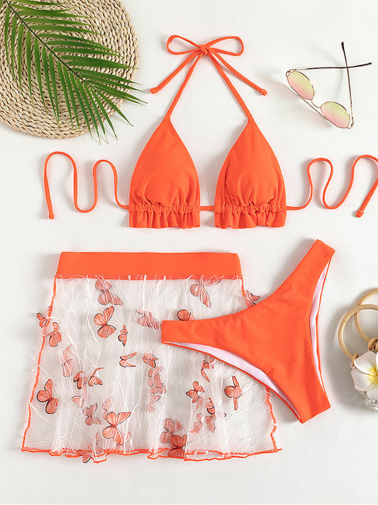 Romantic Strappy Swimsuit – Golden Hour