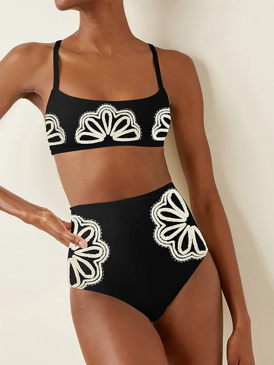 Romantic Strappy Swimsuit – Sun-Kissed