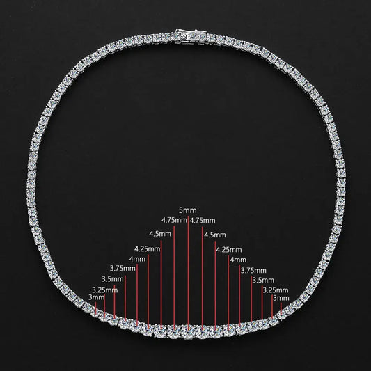Kisses on Cheeks Tennis Necklace