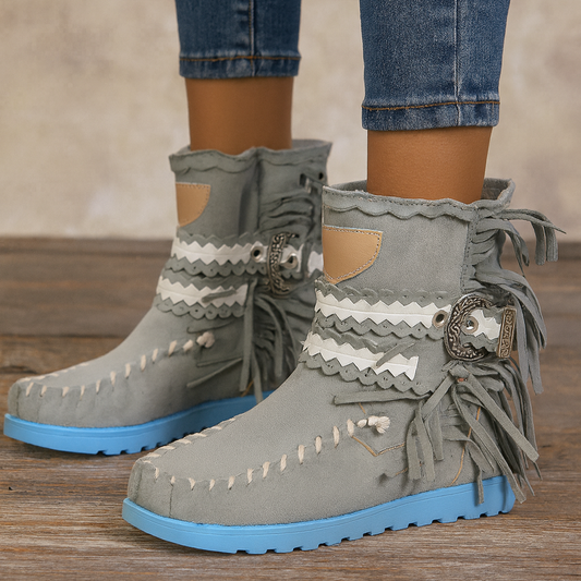 Opal Women’s Boho Western Fringe Ankle Boots
