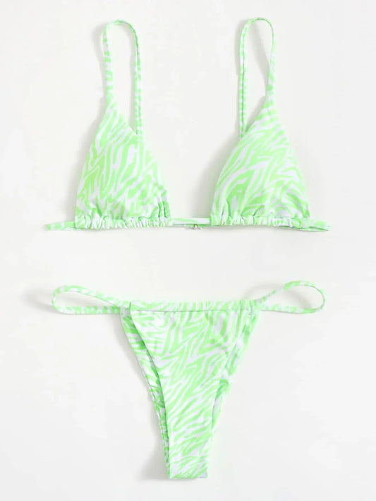 Romantic High-Waist Bikini – Golden Hour