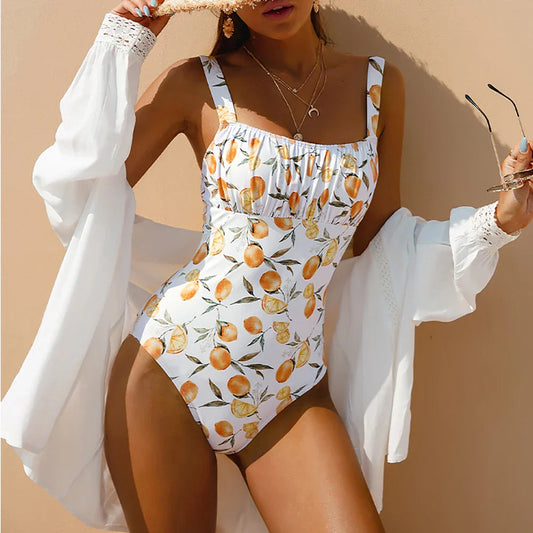 Print Strapped Beach Cover-Up