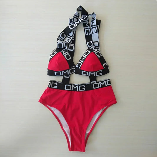 Glam Strappy Swimsuit – Halter Luxe