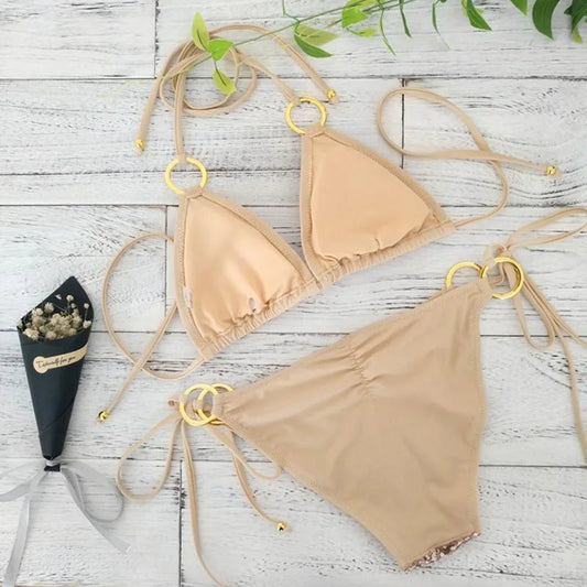 Elegant Strappy Swimsuit – Crisscross Style