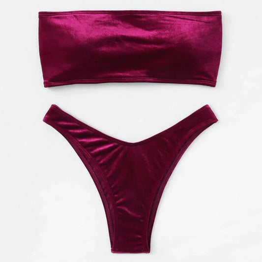 Minimalist High-Waist Bikini – Midnight Swim