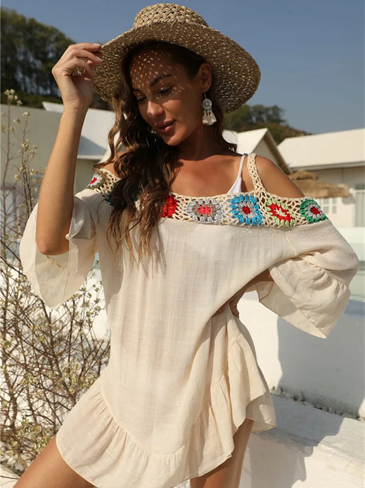 Off Shoulder Boho Tunic