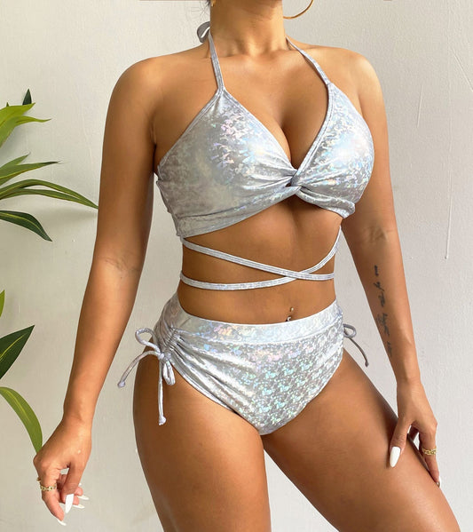 Romantic Strappy Swimsuit – Midnight Swim