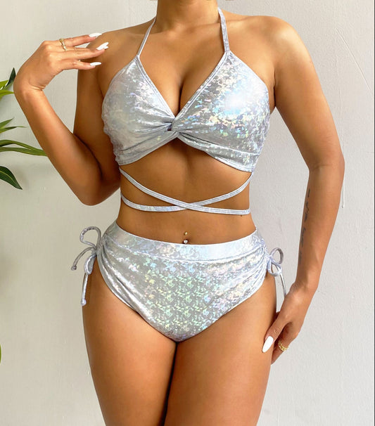 Romantic Strappy Swimsuit – Midnight Swim