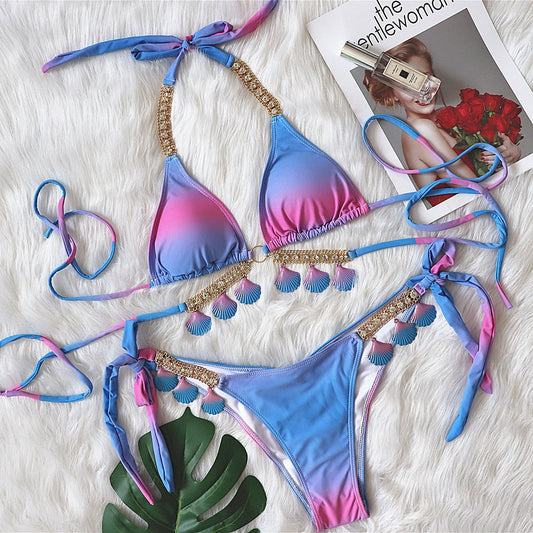 Boho Strappy Swimsuit – Golden Hour