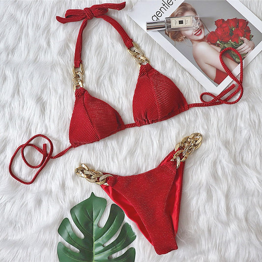 Luxe Cut-Out Bikini – Satin Glow