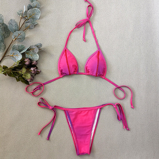 Boho Triangle Bikini – Golden Hour