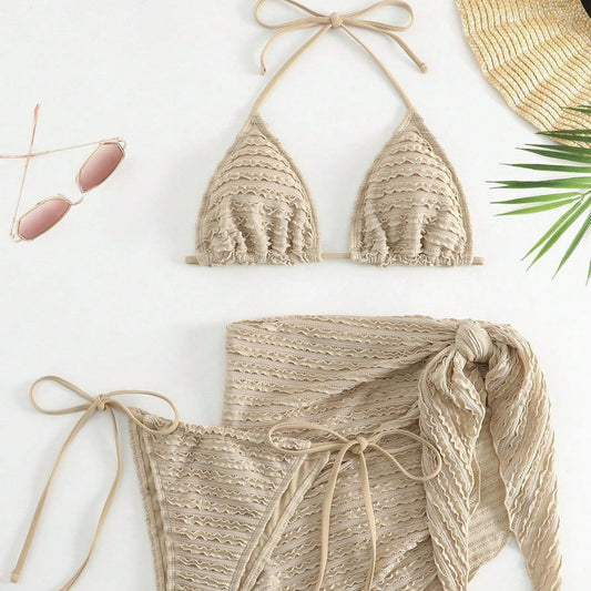 Minimalist Cut-Out Bikini – Halter Luxe