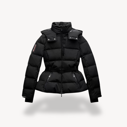 Serene Women’s Winter Puffer Jacket with Belt