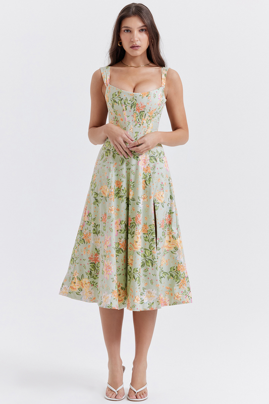 Saira Floral Print Midi Sundress