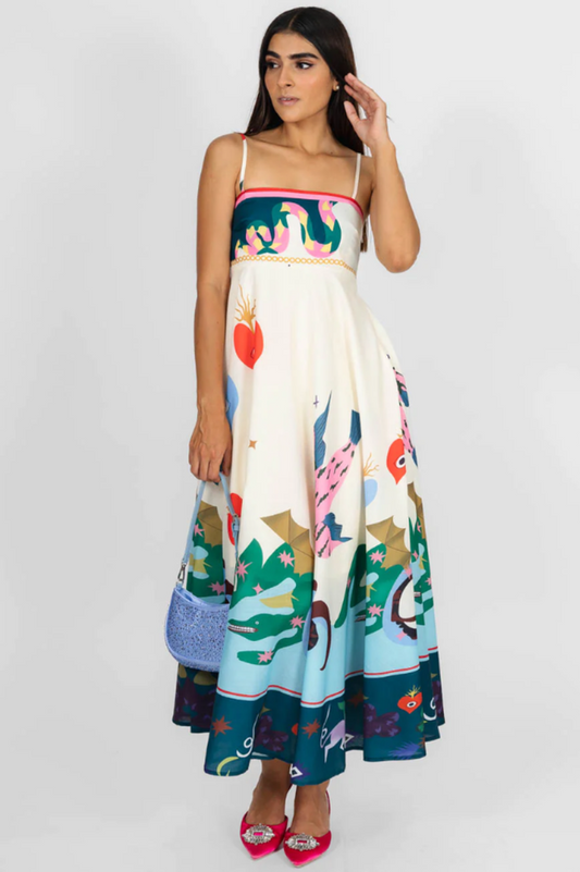 Seeker Folklore-Print Dress