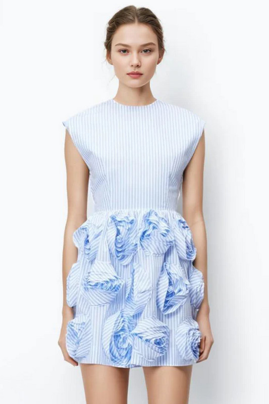 Rose Applique Mini Dress