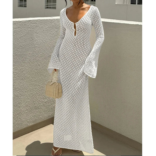 V-Neck Long Resort Wear