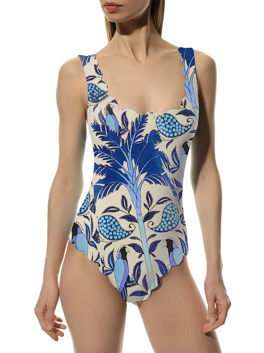 Elegant Strappy Swimsuit – Crisscross Style