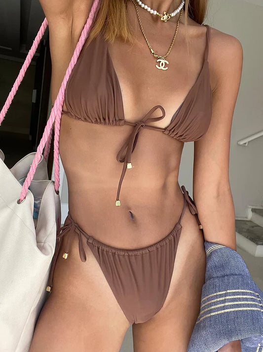 Brown Front Beach Cover-Up