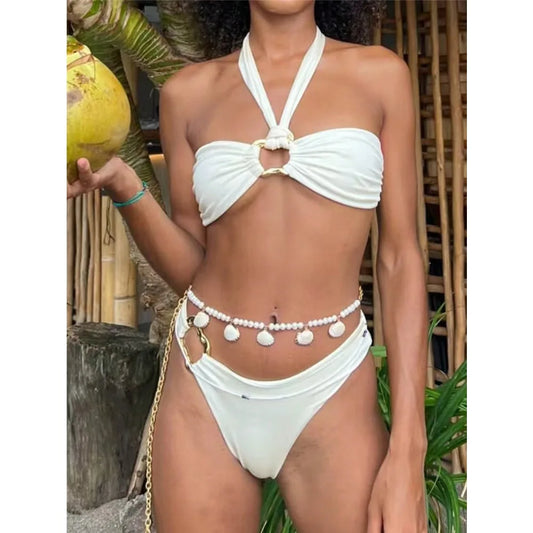 White Halter Breezy Kaftan