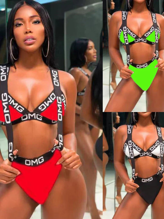 Glam Strappy Swimsuit – Halter Luxe