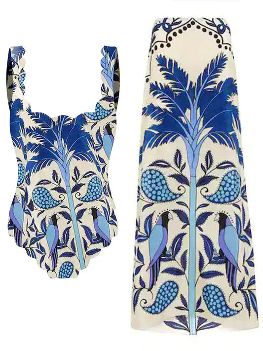 Elegant Strappy Swimsuit – Crisscross Style