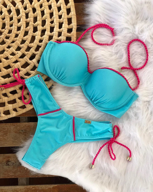 Boho Two-Piece Set – Halter Luxe
