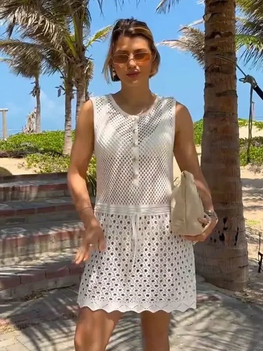 Solid Knitted Breezy Kaftan