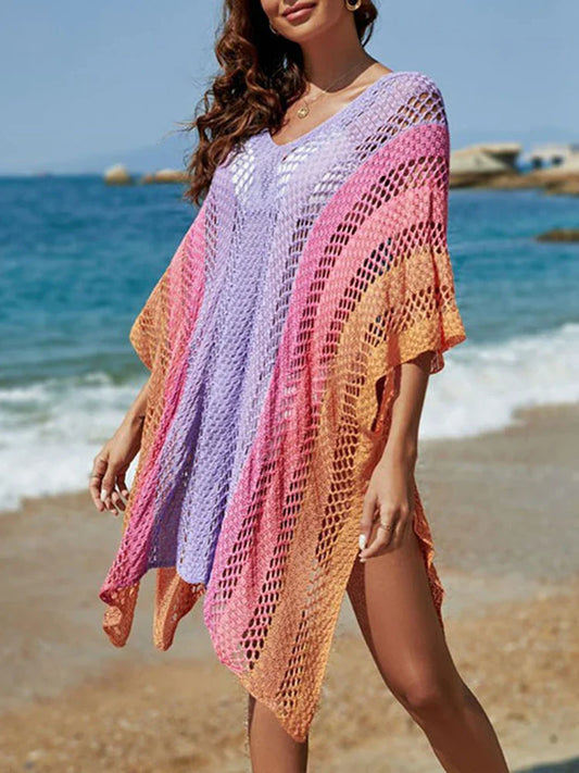 Contrast Color Resort Wear