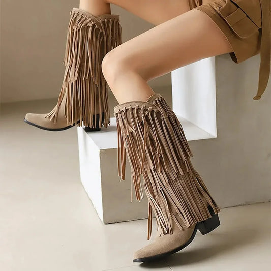 Juniper Women's Knee-High Boots | Fringe