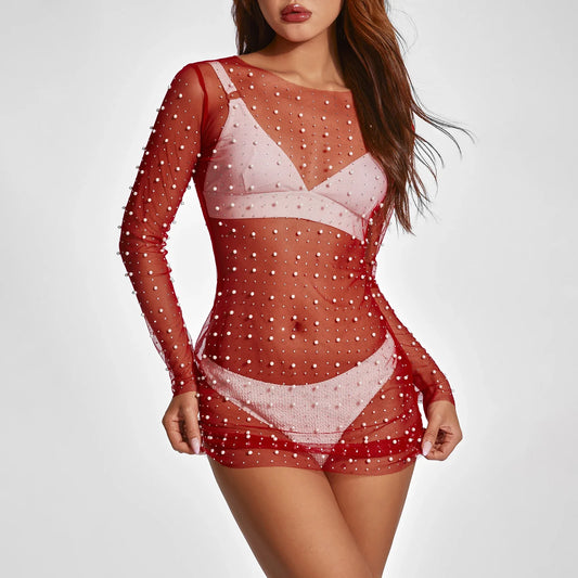 Pearl Sheer Mesh Overlay