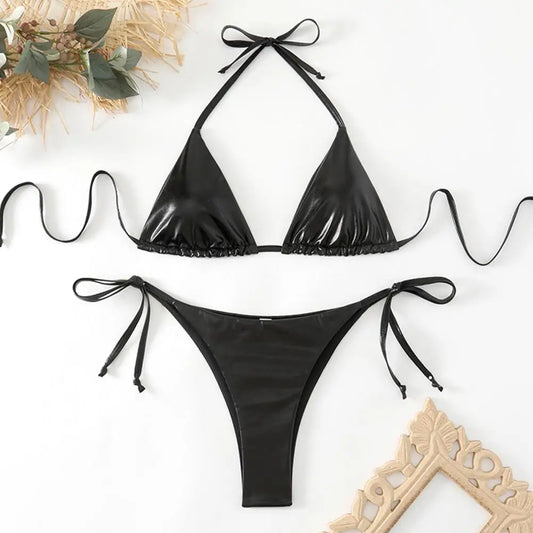 Elegant Two-Piece Set – Crisscross Style