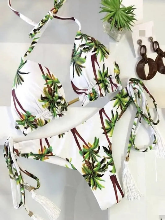 Sculpted Strappy Swimsuit – Tropical Bloom