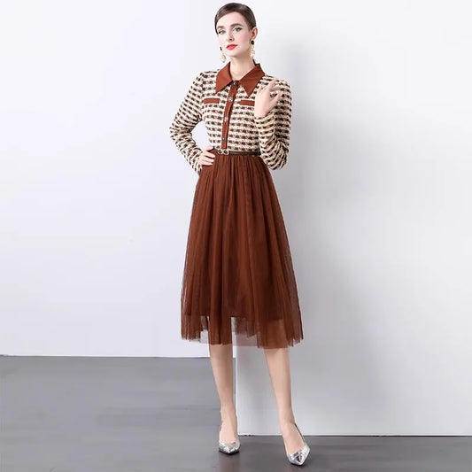 Joyful Autumn Midi Dress