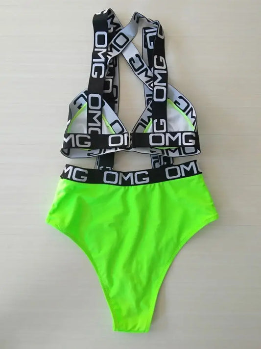 Glam Strappy Swimsuit – Halter Luxe