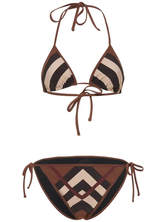 Elegant Cut-Out Bikini – Crisscross Style
