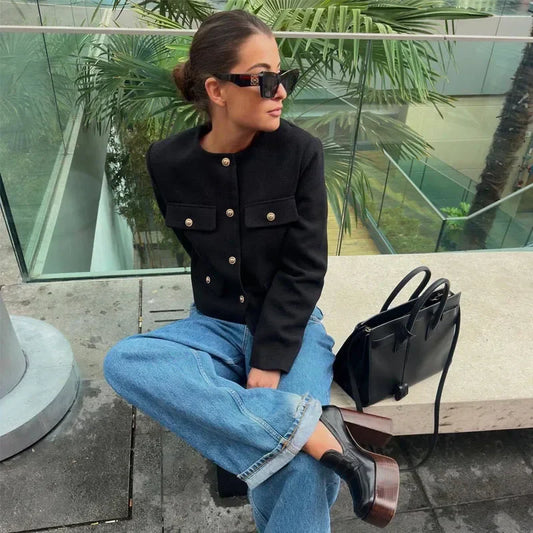 Haven Women's Cropped Blazer Jacket